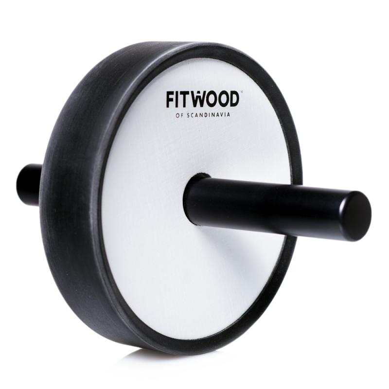 Fitwood Kivi Ab Wheel - Effektivt Træningshjul i Hvid og Sort