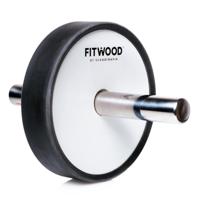 Fitwood Kivi Ab Wheel - Effektivt Træningshjul i Hvid Træ