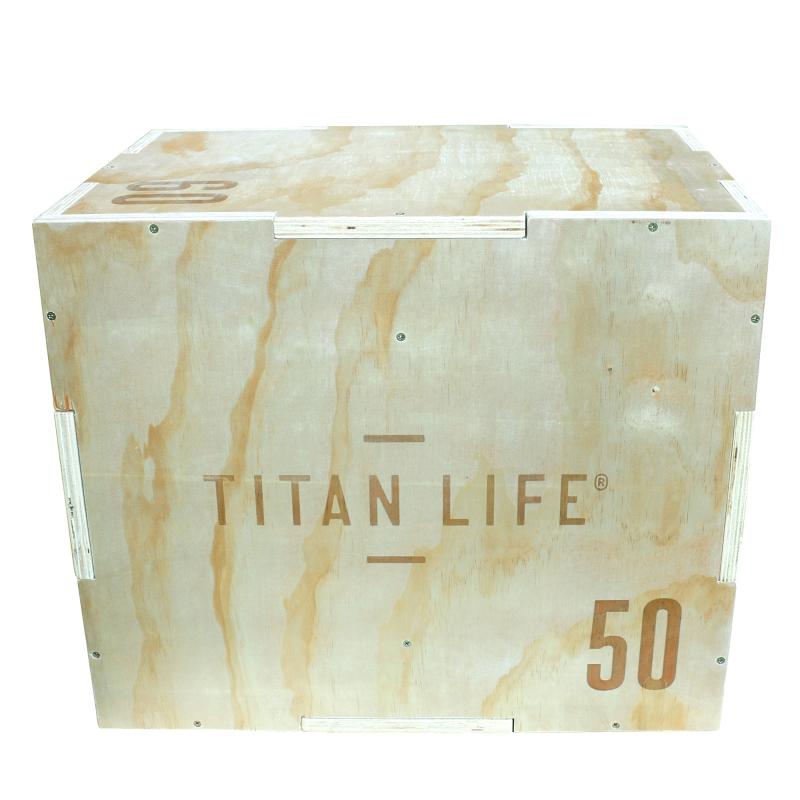 Titan Life Plyo Kasser i Træ - 3-i-1 Fitness Boxe