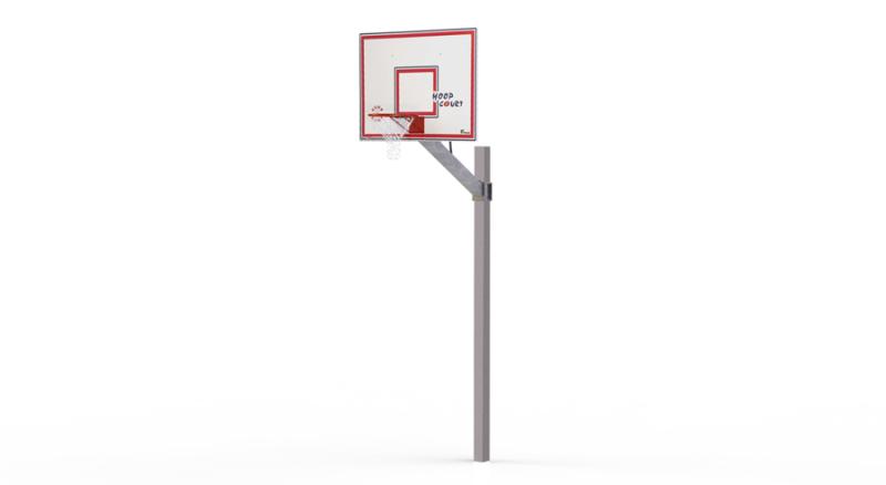 Basketstand til nedstøbning - Ideel til institutioner og camping