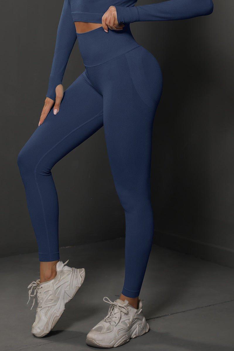 Bodycurve Scrunch Leggings i Navy - Træningskomfort