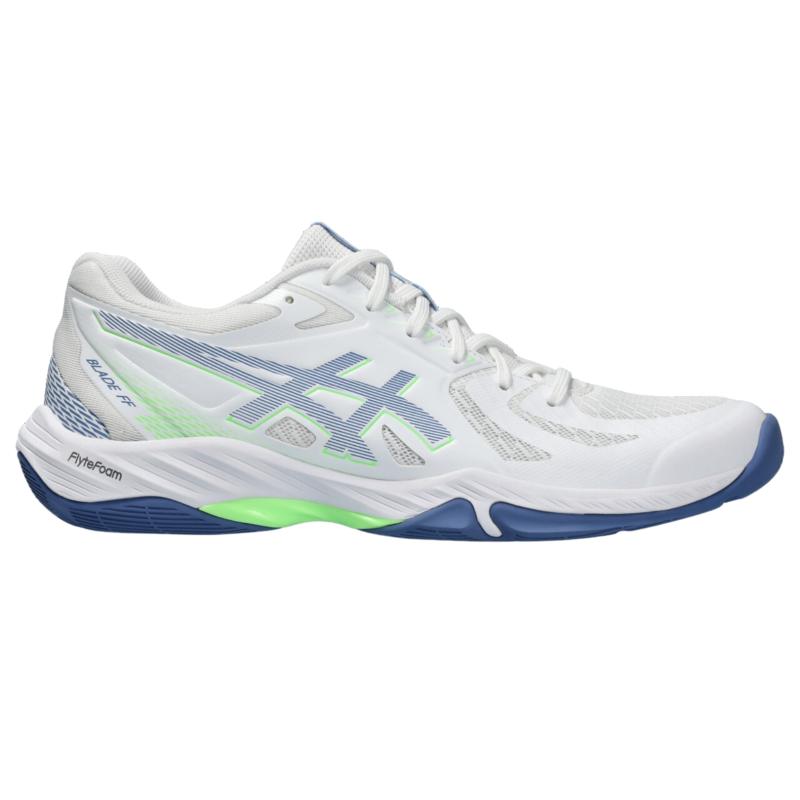 Asics Blade FF Badmintonsko i Hvid og Denim Blå