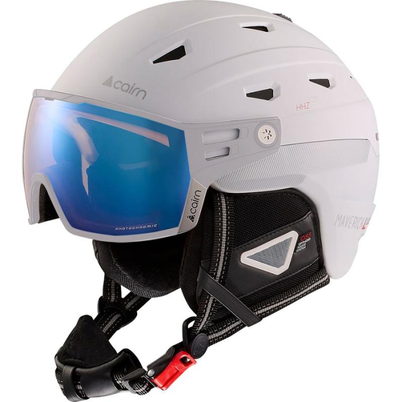 Cairn Maverick Evolight Skihjelm med Visir - Hvid