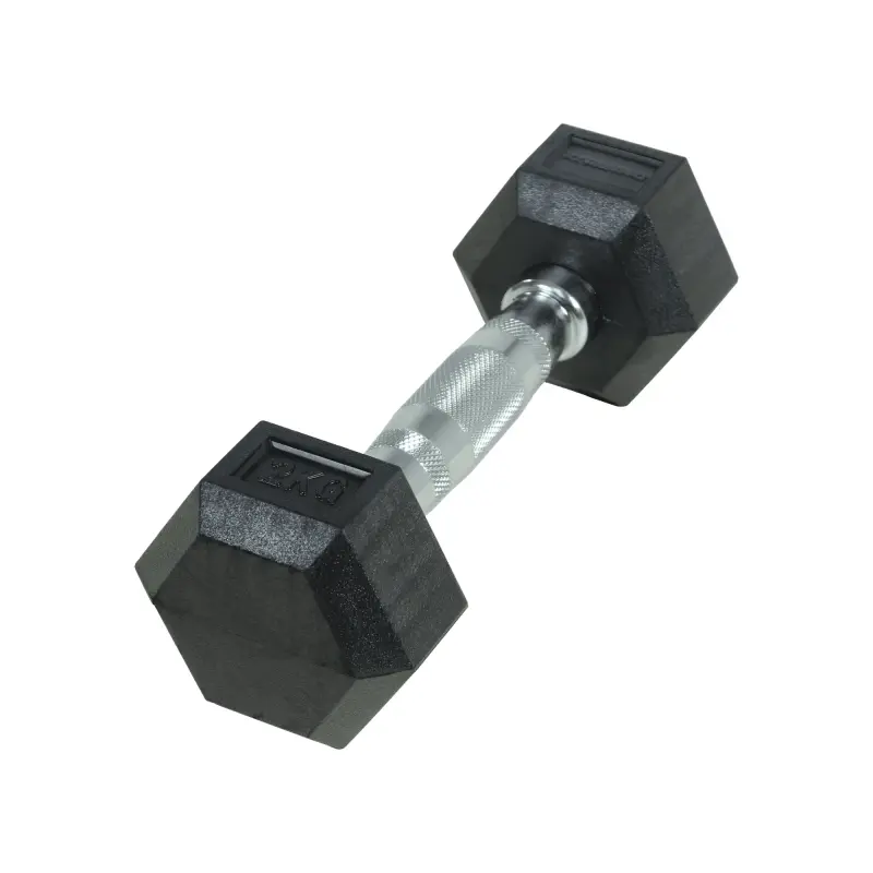 Crossmaxx 2 Kg Hexagon Håndvægt - Gummi Belægning og Godt Greb
