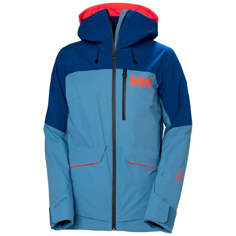 Helly Hansen Powchaser Lifaloft Skijakke Dame - Lyseblå