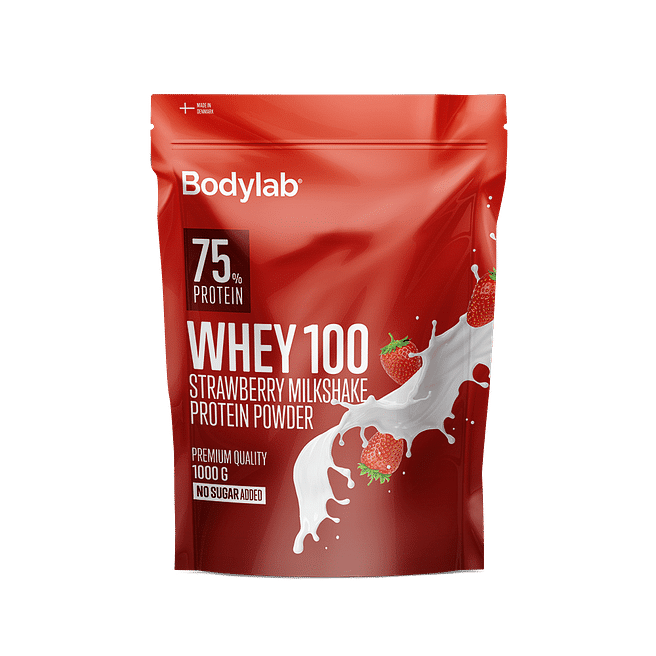 Bodylab Whey 100 1 Kg - Jordbær Milkshake på tilbud