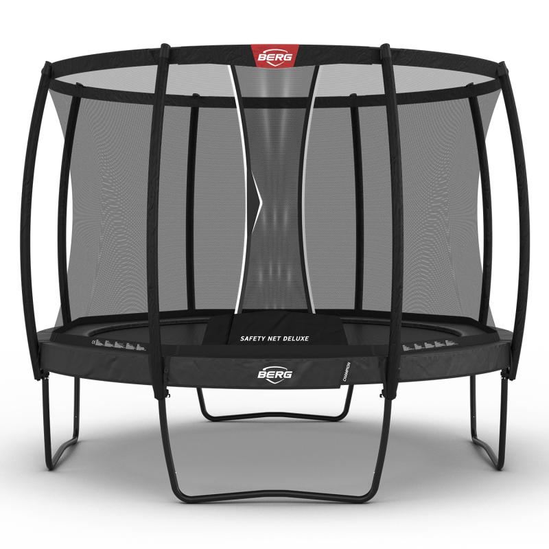 Berg Champion 330 Grå med Deluxe Sikkerhedsnet - Trampolin