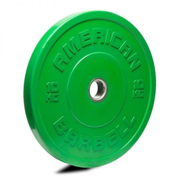 American Barbell 10 Kg Farvet Vægtskive - Kvalitetstræning