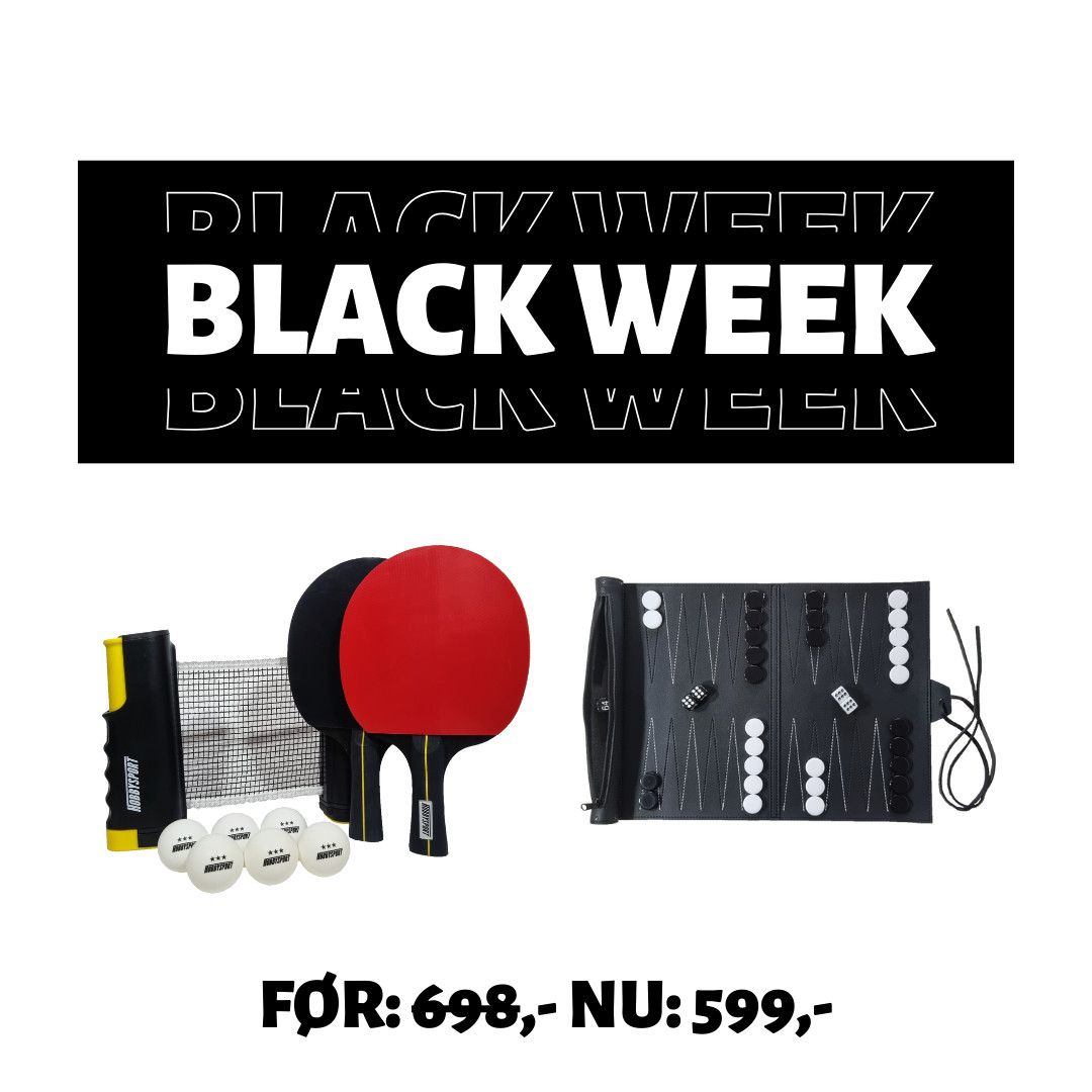 Black Week Tilbud: Bordtennis og Backgammon Bundle