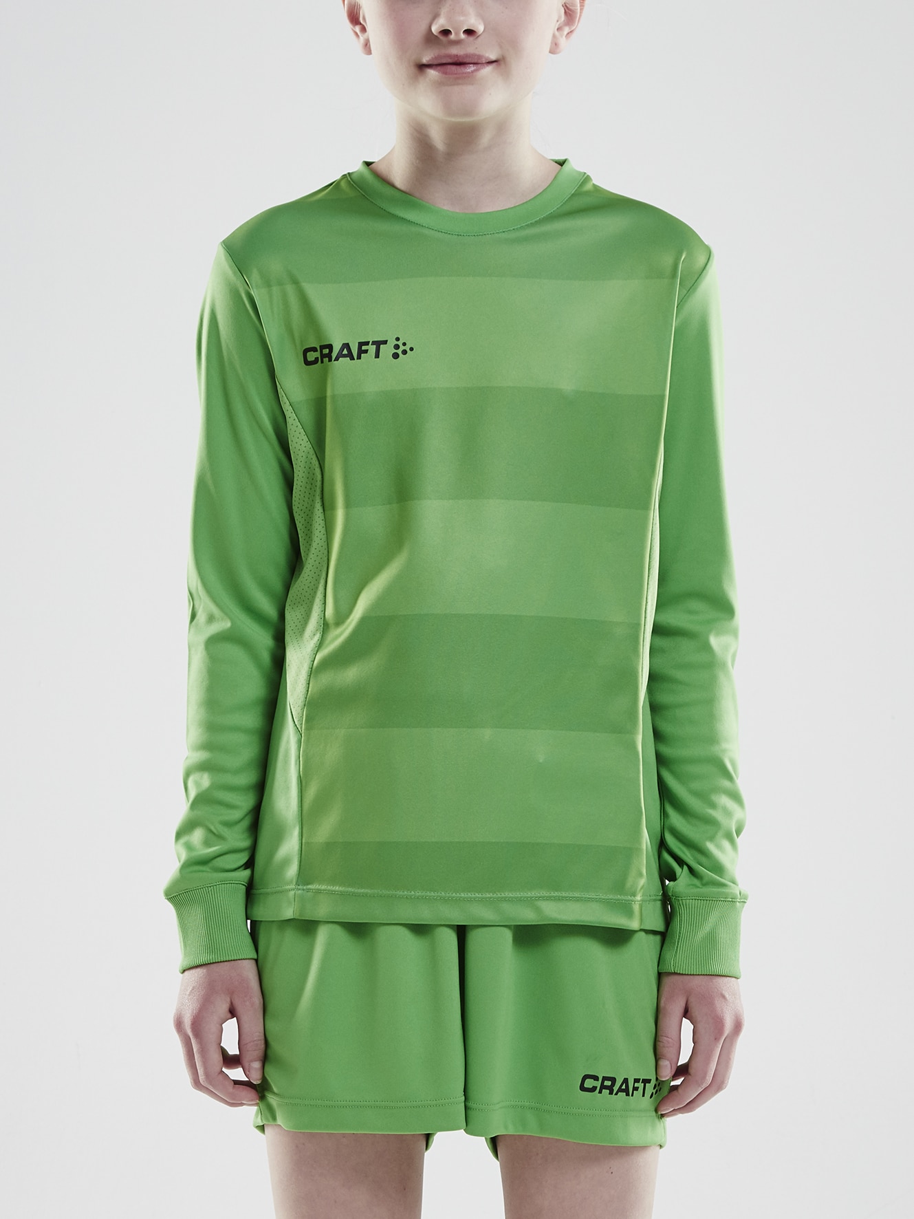 Craft   Progress Gk Ls Jersey Without Padding Jr   Craft Green 122 128