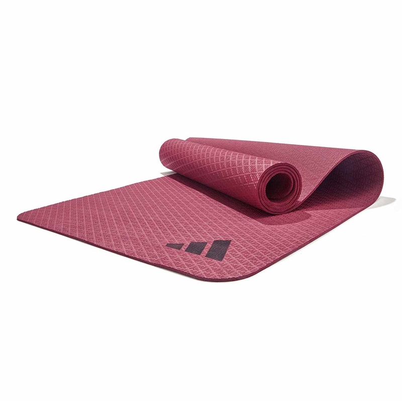 Adidas 4 mm Yogamåtte i Bordeaux - Miljøvenlig Kvalitet