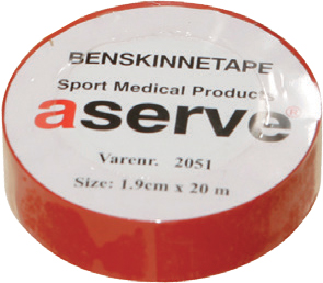 Aserve Benskinne Sportstape Rød