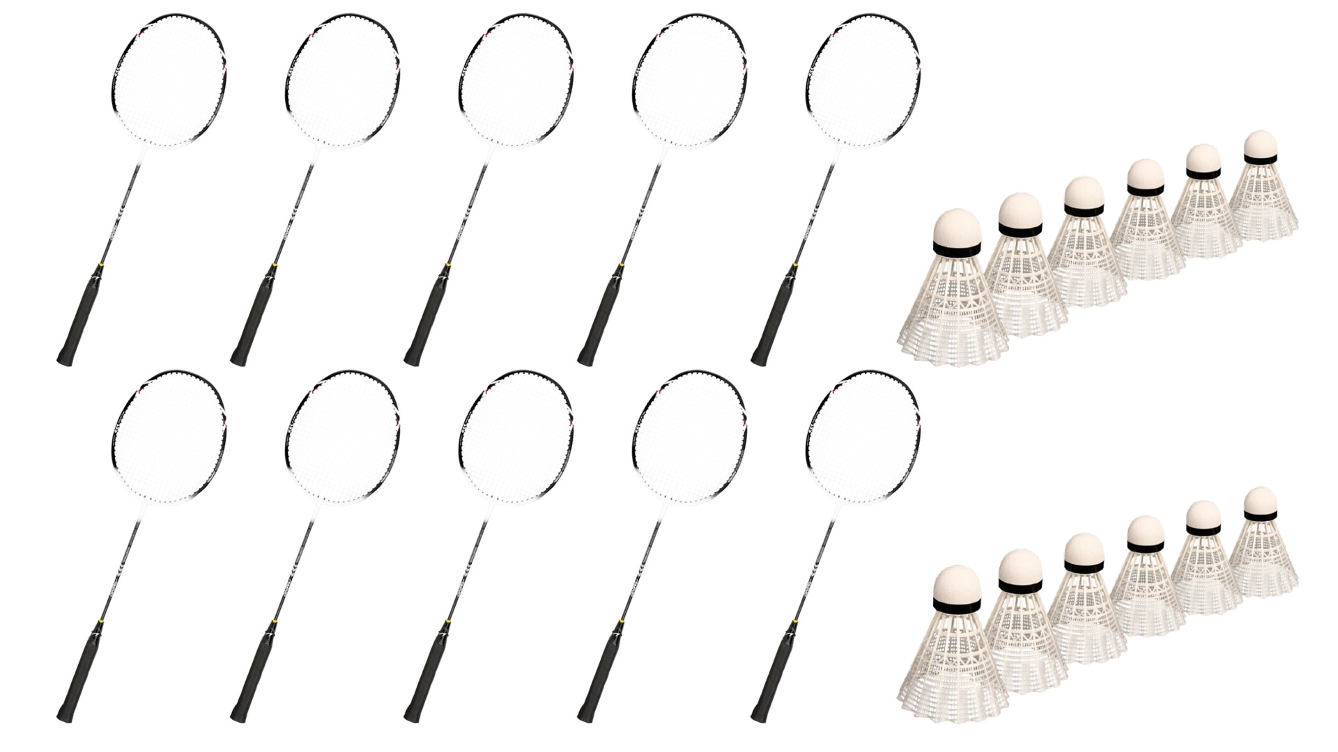 Badmintonketcher 10 Stk M  12 Bolde   Fri Fragt   Xbf980   God Motionist  Og Skoleketcher