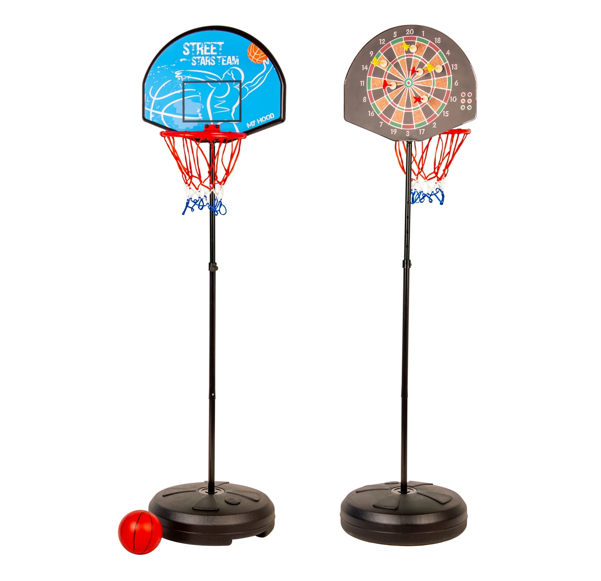 Basket Med Dart   2 I 1 Basketstander Med Dartspil   Højde 102   136cm   Hurtig Levering