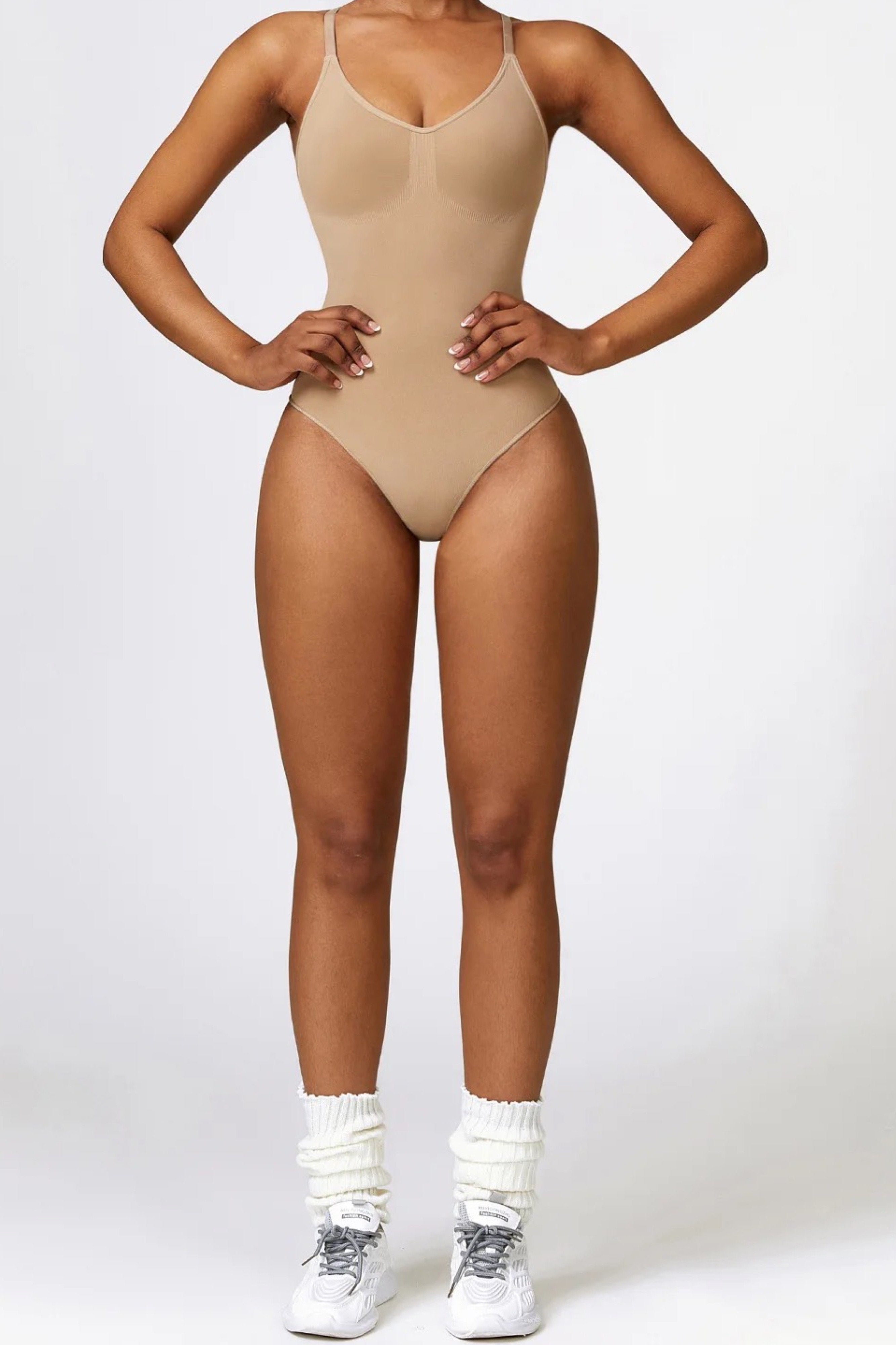 Bodysuit One Piece Med Stropper Khaki   Medium   Khaki