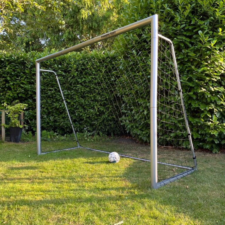 Elite Pro 240 X 160   Fri Fragt   Fodboldmål I Galvaniseret Stål   Grå Pulverlak   Hurtig Levering