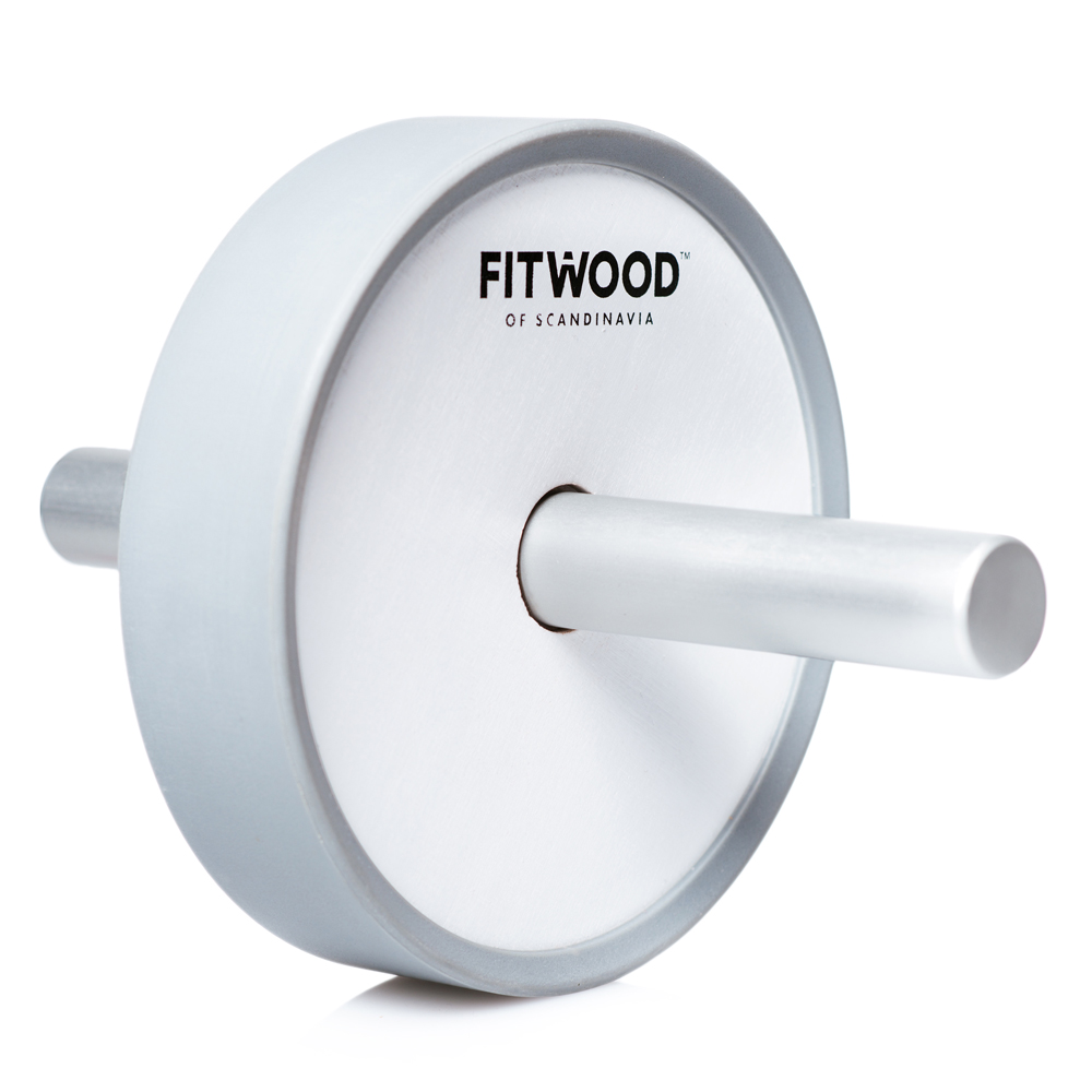Fitwood Kivi Ab Wheel   Hvid Træ   Grå Alu  Håndtag   Grå Ring
