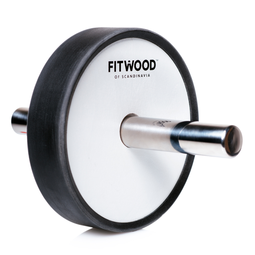 Fitwood Kivi Ab Wheel   Hvid Træ   Rustfri Stål Håndtag   Sort Ring