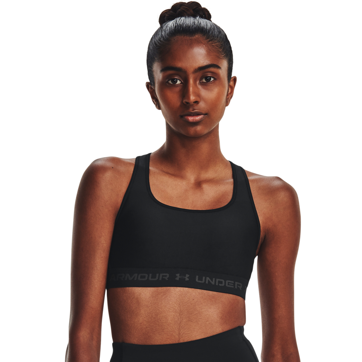 Kvinders Under Armour   Mid Crossback Sports Bra   Black S
