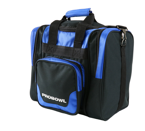 Probowl Deluxe Blå Sort   Bowlingtaske Til 1 Kugle Og Sko