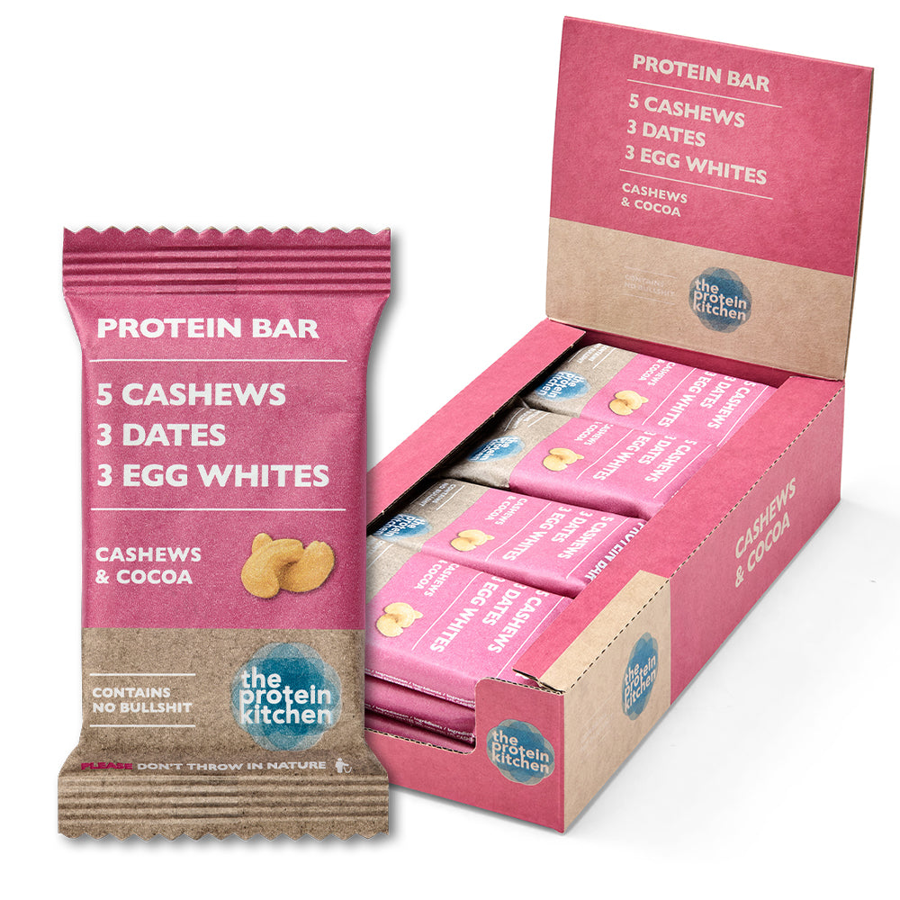 Proteinbar med Kakao og Cashew - 12 stk. à 55g