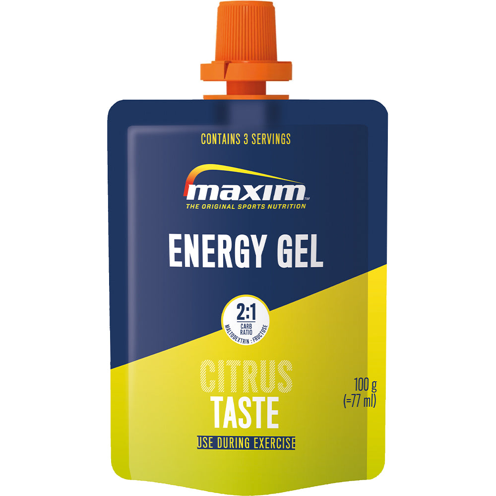 Maxim Energi Gel - Citrus 100g til Træning og Fitness