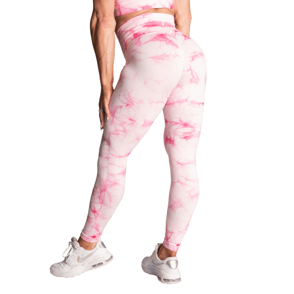 Better Bodies Tie Dye Scrunch Leggings - Pink Udsalg