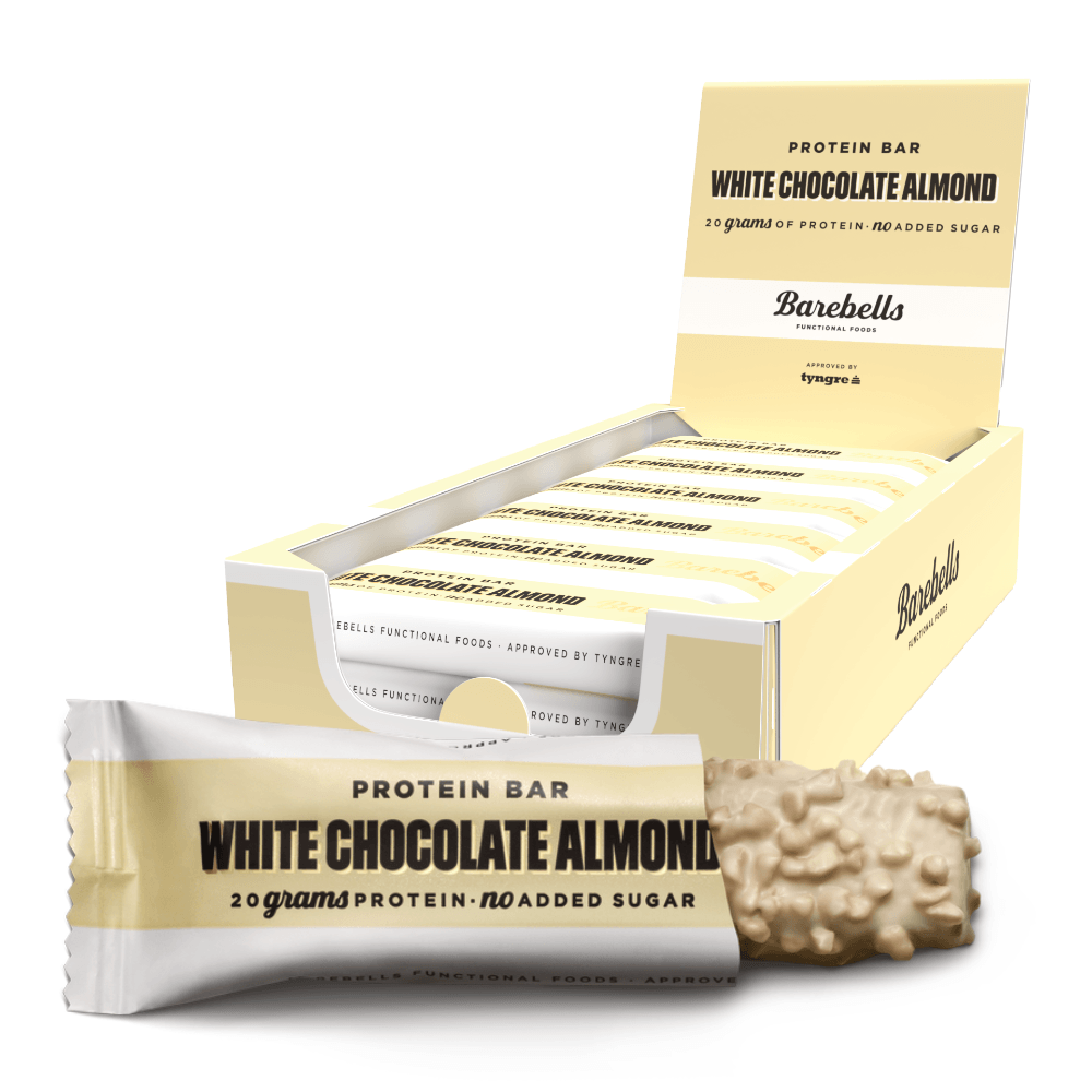 Barebells Proteinbar - Hvid Chokolade Mandler 12x 55g