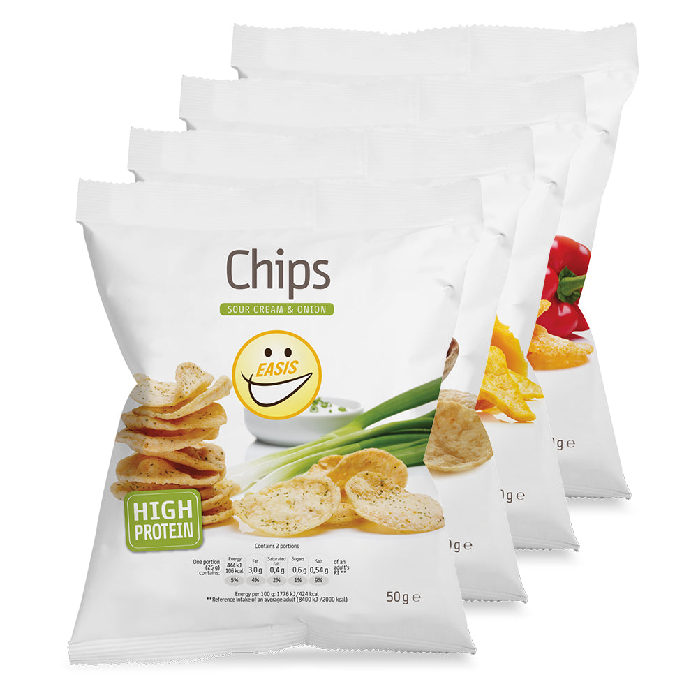 Easis Chips   Bland Selv  6x 50g    Slik   Chips