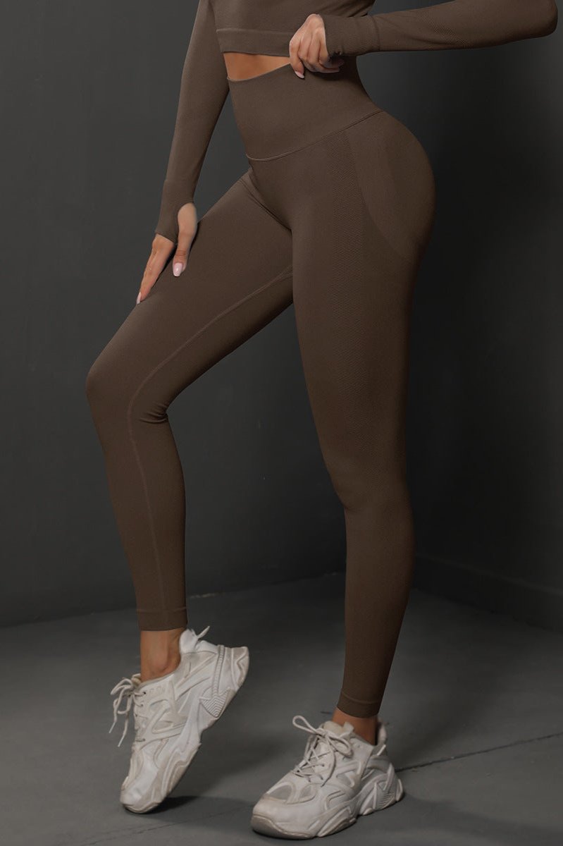 Bodycurve Scrunch Leggings Brown   Small   Brown