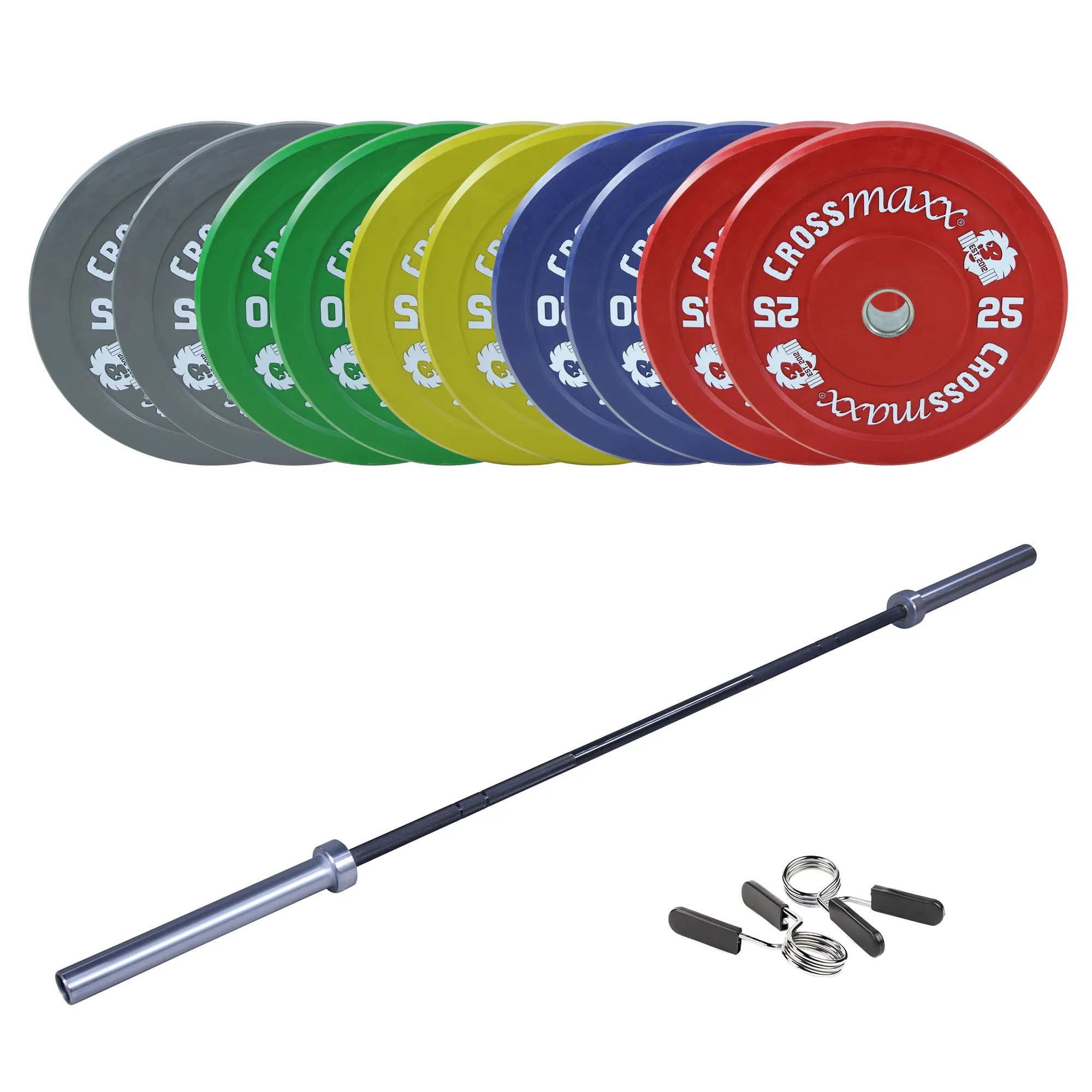 Crossmaxx Cf Vægtstangssæt 150 Kg Farvet   15 Kg Stang