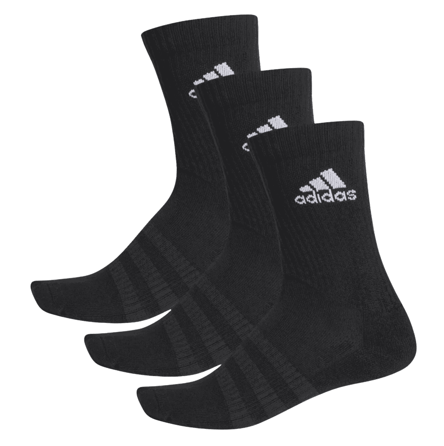 Adidas Cushioned Crew Strømper  3 Pak  Sort    37 39